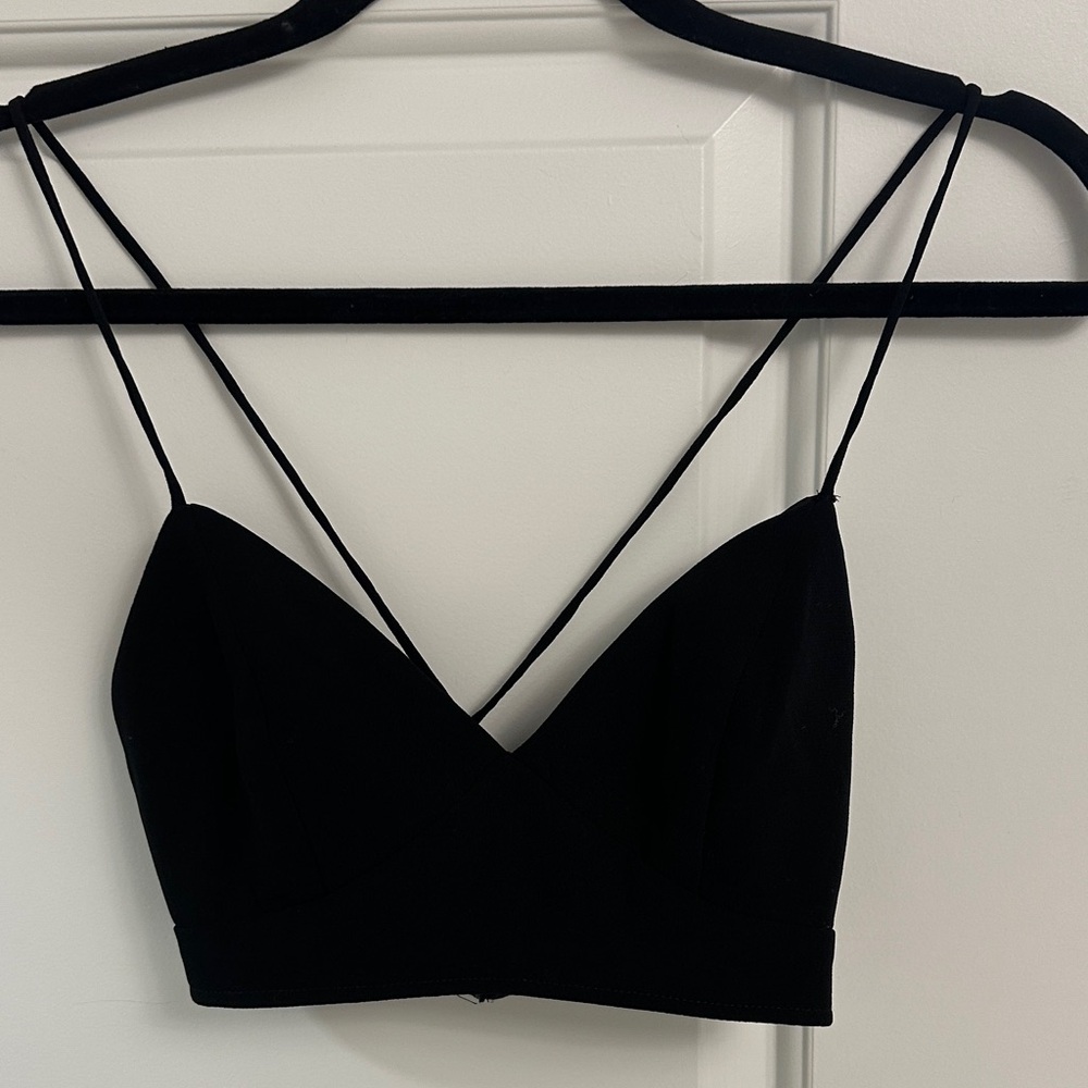 Elegant Black Women's Crop Top